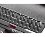 Wiha Ratchet and Micro Bits -Master Tech 65 Piece Set - ESD Handle, Mini In Metal Storage Box