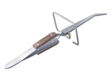 6.5" Curved Fiber Grip Cross Action Tweezer With Stand