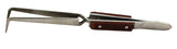 6.1/2"/90 Degree Curved Fiber Grip Cross Action Tweezer