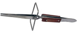 6.5" Straight Fiber Grip Cross Action Tweezer With Stand