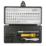 Wiha Ratchet and Micro Bits -Master Tech 65 Piece Set - ESD Handle, Mini In Metal Storage Box