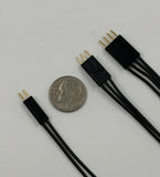 Mini Micro pin connectors with 6" leads
