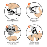 ENKAY 6 in 1 Metal Hole Punch
