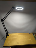 4" Dia 4X/1800 Lumen Illuminated Swing Arm Magnifying Lamp with Clamp