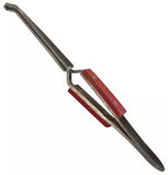 6.5"/90 Degree Curved Fiber Grip Cross Action Tweezer with Hole