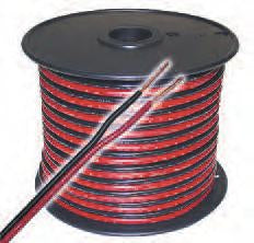 Zip Cord - Red and Black Heavy-Duty 10 -24AWG