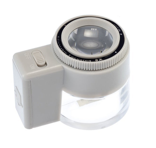 Magnifier - 8x Illuminated Adjustable Stand Magnifier With Scale ...