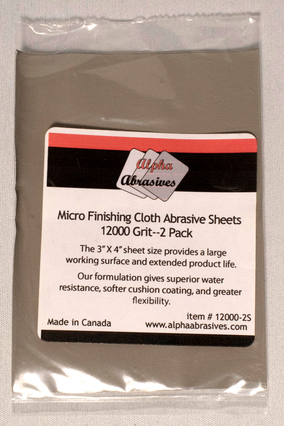 Finishing Cloth - Micro Abrasive Sheets- 12000 Grit