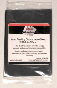 Finishing Cloth - Micro Abrasive Sheets - 3200 Grit