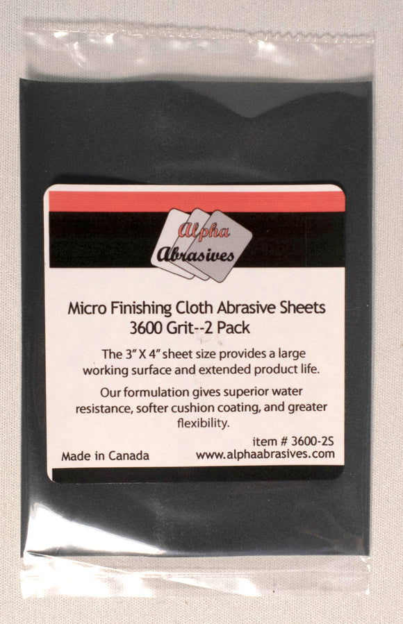 Finishing Cloth - Micro Abrasive Sheets - 3600 Grit