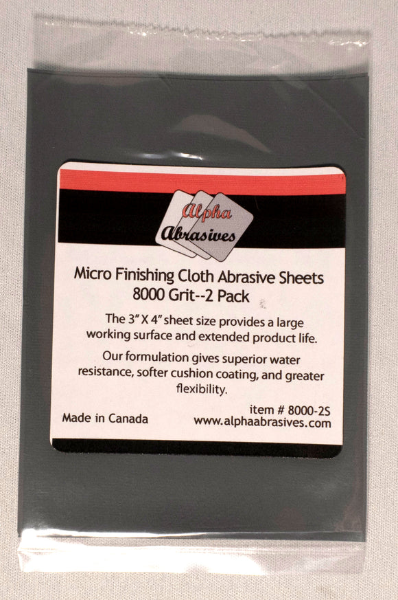 Finishing Cloth - Micro Abrasive Sheets - 8000 Grit