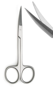 Scissor - Curved Stainless Steel Iris - 4.5"